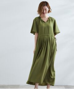 grove / グローブ ロング・マキシ丈ワンピース | 【晴れの日も雨の日も】撥水エアリーフレアスリーブワンピース