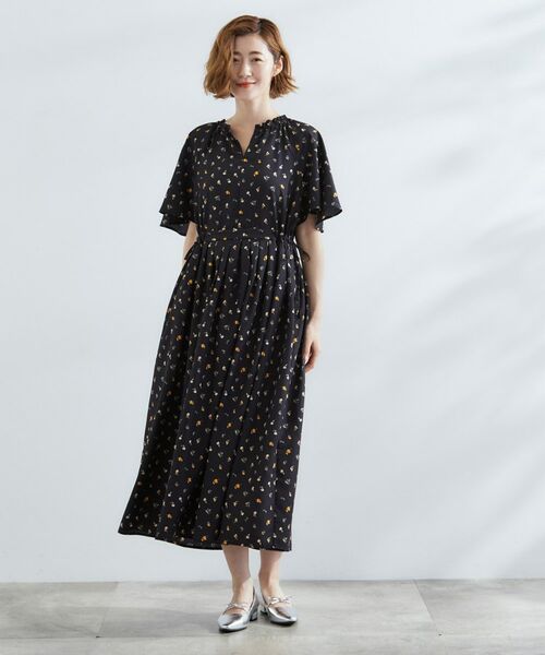 grove / グローブ ロング・マキシ丈ワンピース | 【晴れの日も雨の日も】撥水エアリーフレアスリーブワンピース | 詳細10