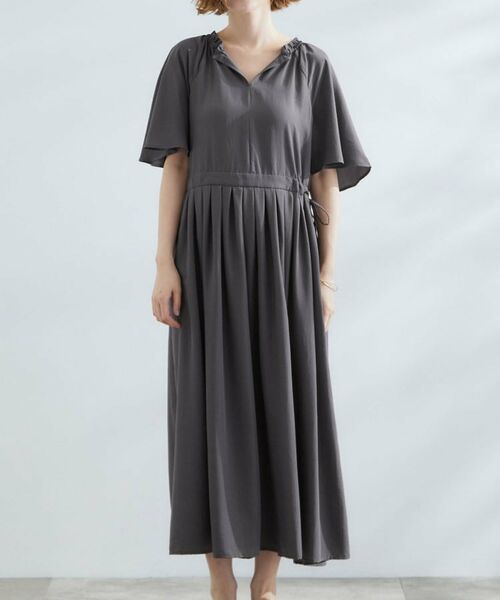 grove / グローブ ロング・マキシ丈ワンピース | 【晴れの日も雨の日も】撥水エアリーフレアスリーブワンピース | 詳細13