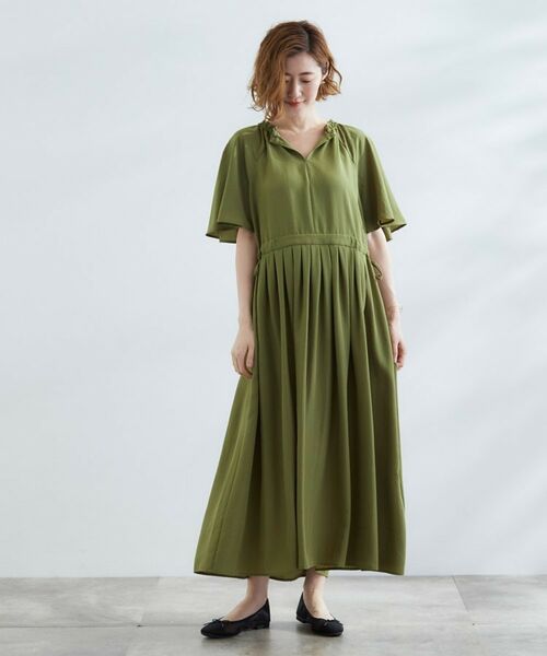 grove / グローブ ロング・マキシ丈ワンピース | 【晴れの日も雨の日も】撥水エアリーフレアスリーブワンピース | 詳細6
