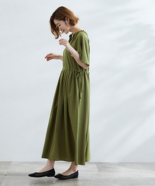 grove / グローブ ロング・マキシ丈ワンピース | 【晴れの日も雨の日も】撥水エアリーフレアスリーブワンピース | 詳細7