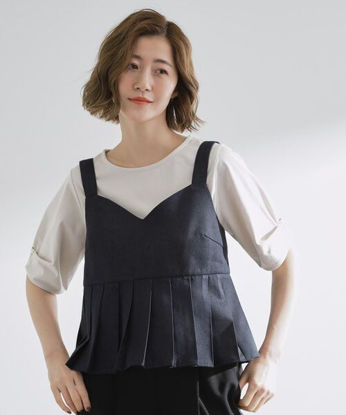 grove / グローブ セットアップ | 【2点SET/体型カバー】夏から秋まで着まわせる!プリーツビスチェセットアップ | 詳細19