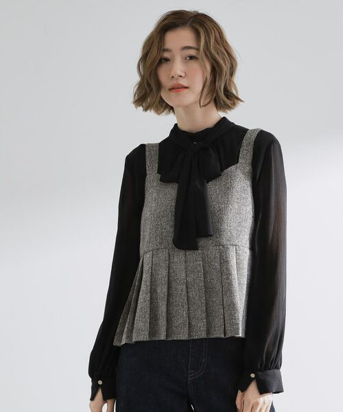 grove / グローブ セットアップ | 【2点SET/体型カバー】夏から秋まで着まわせる!プリーツビスチェセットアップ | 詳細5