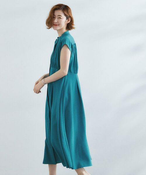 grove / グローブ ロング・マキシ丈ワンピース | ウエスト高見えでスタイルアップ 上品スタンドカラーシャツワンピース | 詳細9