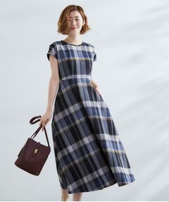 grove / グローブ ロング・マキシ丈ワンピース | 秋を先取り！ビッグチェック フィット＆フレアワンピース