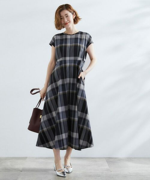 grove / グローブ ロング・マキシ丈ワンピース | 秋を先取り!ビッグチェック フィット&フレアワンピース | 詳細2