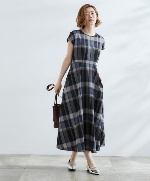 grove / グローブ ロング・マキシ丈ワンピース | 秋を先取り!ビッグチェック フィット&フレアワンピース | 詳細3