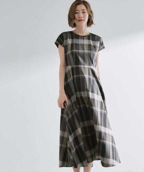 grove / グローブ ロング・マキシ丈ワンピース | 秋を先取り!ビッグチェック フィット&フレアワンピース | 詳細5