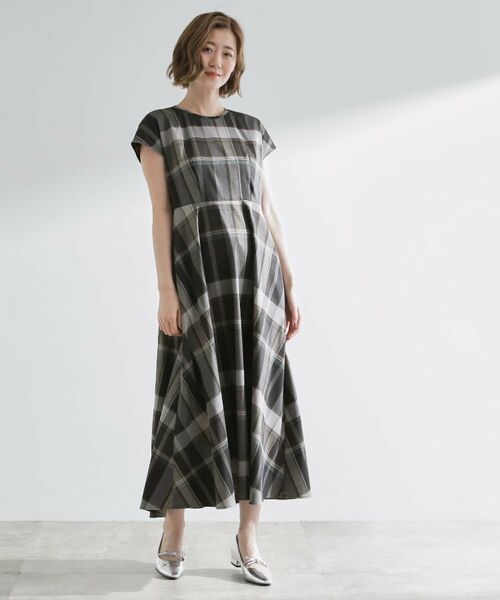 grove / グローブ ロング・マキシ丈ワンピース | 秋を先取り!ビッグチェック フィット&フレアワンピース | 詳細6