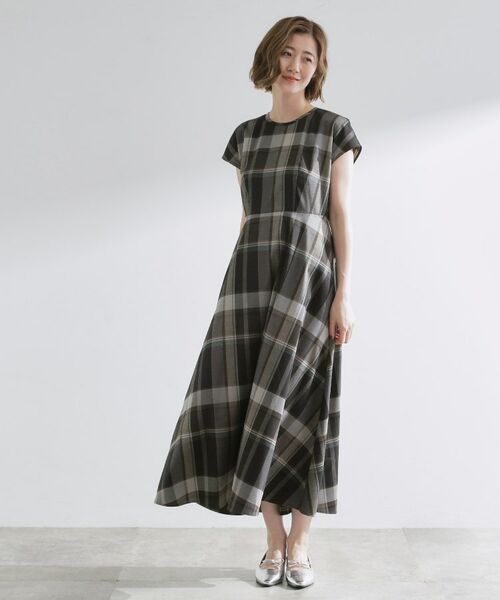 grove / グローブ ロング・マキシ丈ワンピース | 秋を先取り!ビッグチェック フィット&フレアワンピース | 詳細7