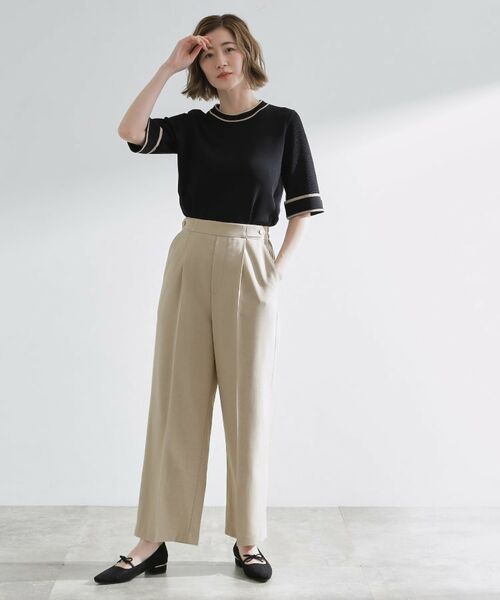 grove / グローブ ショート・ハーフ・半端丈パンツ | 【洗える/美脚ラインキープ】ワイドパンツ | 詳細15