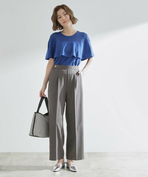 grove / グローブ ショート・ハーフ・半端丈パンツ | 【洗える/美脚ラインキープ】ワイドパンツ | 詳細2