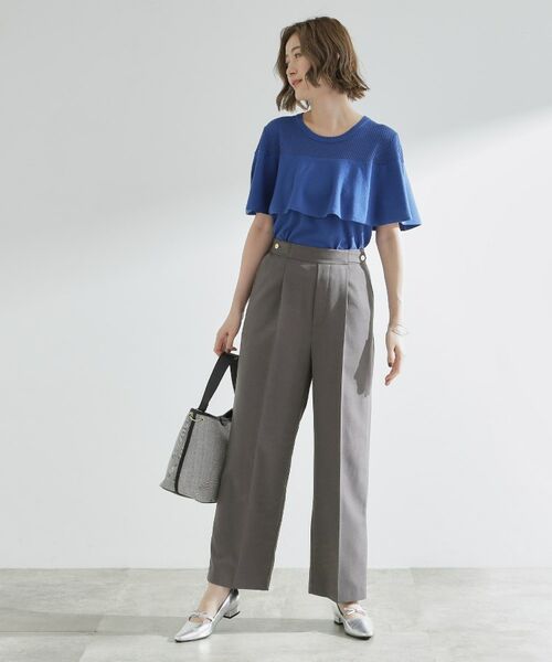 grove / グローブ ショート・ハーフ・半端丈パンツ | 【洗える/美脚ラインキープ】ワイドパンツ | 詳細3