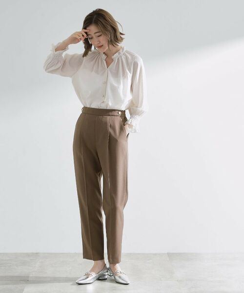 grove / グローブ ショート・ハーフ・半端丈パンツ | 【洗える/美脚ラインキープ】テーパードパンツ | 詳細11