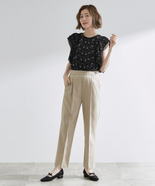 grove / グローブ ショート・ハーフ・半端丈パンツ | 【洗える/美脚ラインキープ】テーパードパンツ | 詳細15