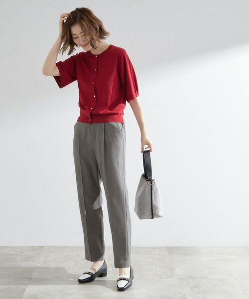 grove / グローブ ショート・ハーフ・半端丈パンツ | 【洗える/美脚ラインキープ】テーパードパンツ | 詳細3