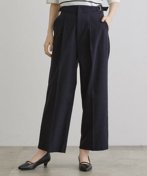 grove / グローブ パンツ | 【接触冷感】ハイパーストレッチワイドパンツ(ネイビー(094))