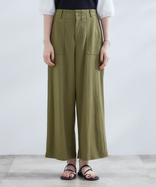 grove / グローブ ショート・ハーフ・半端丈パンツ | 【接触冷感】見た目はきちんと、着心地はらくちん クロップドベイカーパンツ | 詳細13