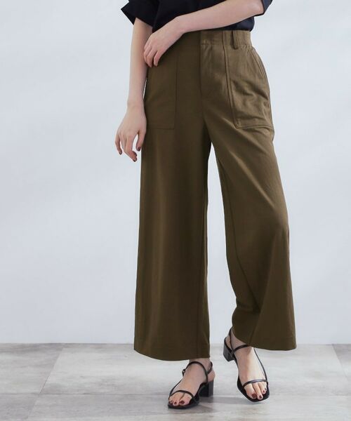 grove / グローブ ショート・ハーフ・半端丈パンツ | 【接触冷感】見た目はきちんと、着心地はらくちん クロップドベイカーパンツ | 詳細5