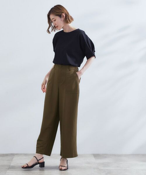 grove / グローブ ショート・ハーフ・半端丈パンツ | 【接触冷感】見た目はきちんと、着心地はらくちん クロップドベイカーパンツ | 詳細6