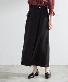 grove / グローブ ロング・マキシ丈スカート | 秋先取り　フラップポケットラップスカート
