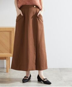 grove / グローブ ロング・マキシ丈スカート | 秋先取り　フラップポケットラップスカート