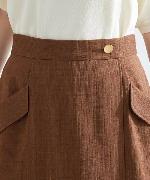 grove / グローブ ロング・マキシ丈スカート | 秋先取り　フラップポケットラップスカート | 詳細12