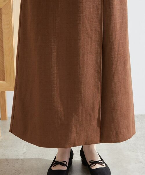 grove / グローブ ロング・マキシ丈スカート | 秋先取り　フラップポケットラップスカート | 詳細15