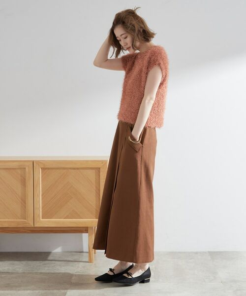 grove / グローブ ロング・マキシ丈スカート | 秋先取り　フラップポケットラップスカート | 詳細7