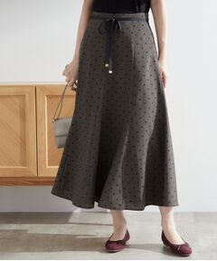 grove / グローブ ロング・マキシ丈スカート | ドットで華やぐ　軽やかマーメイドスカート