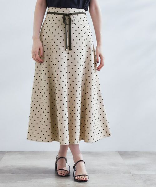 grove / グローブ ロング・マキシ丈スカート | ドットで華やぐ 軽やかマーメイドスカート | 詳細1