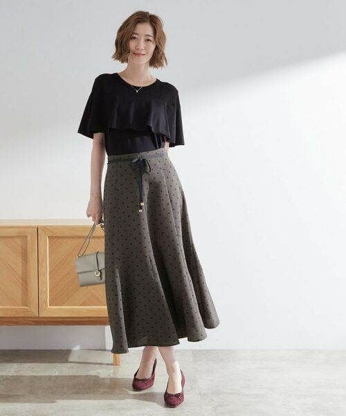 grove / グローブ ロング・マキシ丈スカート | ドットで華やぐ 軽やかマーメイドスカート | 詳細12
