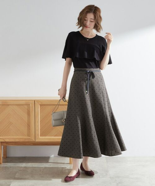 grove / グローブ ロング・マキシ丈スカート | ドットで華やぐ 軽やかマーメイドスカート | 詳細13