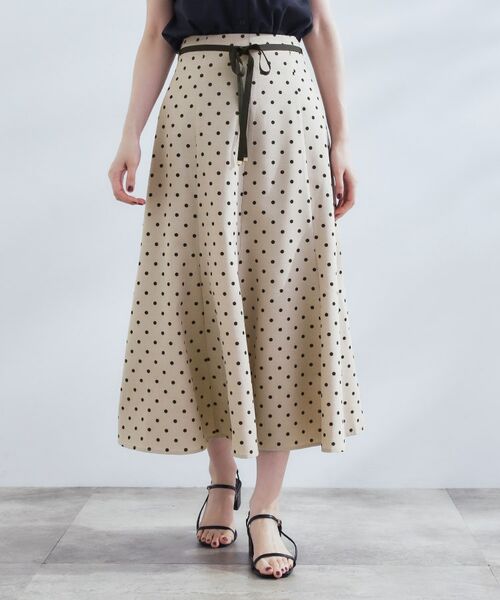 grove / グローブ ロング・マキシ丈スカート | ドットで華やぐ 軽やかマーメイドスカート | 詳細15