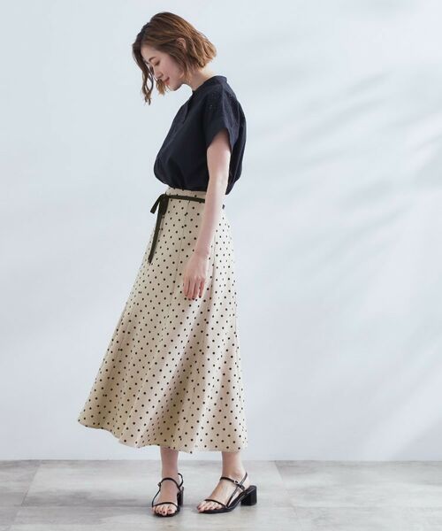 grove / グローブ ロング・マキシ丈スカート | ドットで華やぐ 軽やかマーメイドスカート | 詳細3