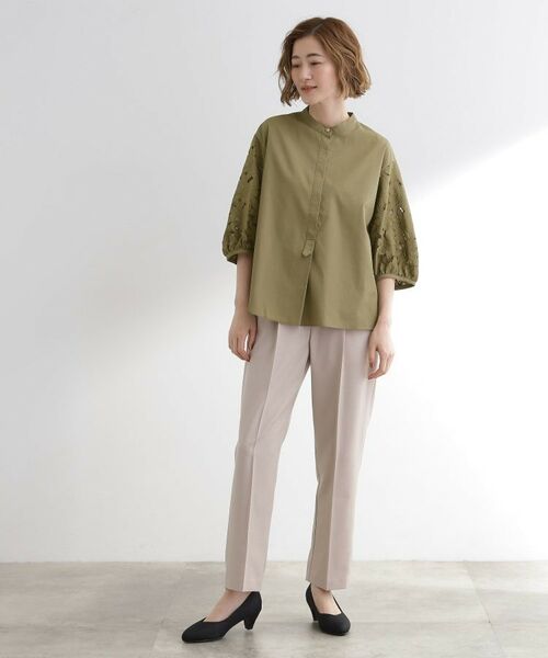 grove / グローブ シャツ・ブラウス | 【サスティナブル原料/二の腕カバー】華やか袖刺繍ブラウス | 詳細11