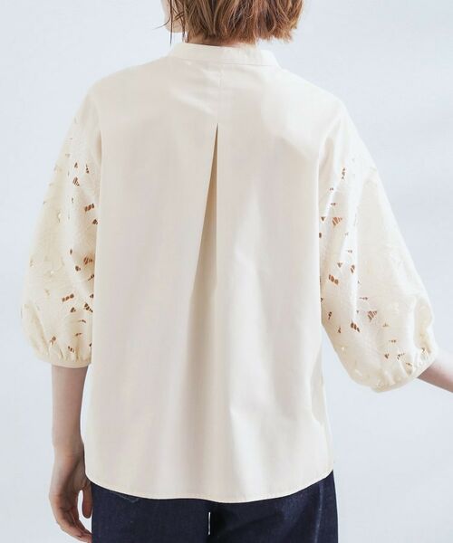 grove / グローブ シャツ・ブラウス | 【サスティナブル原料/二の腕カバー】華やか袖刺繍ブラウス | 詳細15