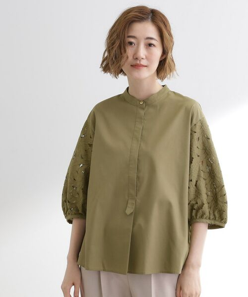grove / グローブ シャツ・ブラウス | 【サスティナブル原料/二の腕カバー】華やか袖刺繍ブラウス | 詳細9