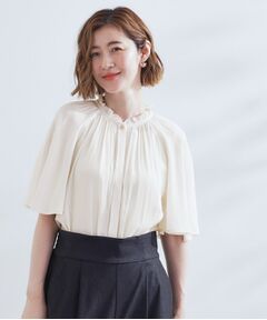 grove / グローブ シャツ・ブラウス | 【洗える/お仕事/二の腕カバー】ヴィンテージサテンブラウス