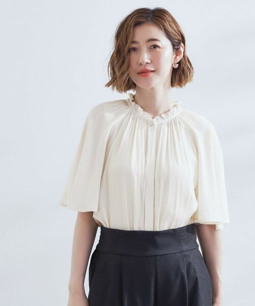 grove / グローブ シャツ・ブラウス | 【洗える/お仕事/二の腕カバー】ヴィンテージサテンブラウス | 詳細1