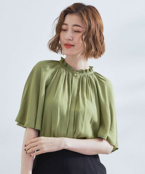 grove / グローブ シャツ・ブラウス | 【洗える/お仕事/二の腕カバー】ヴィンテージサテンブラウス | 詳細5