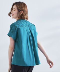 grove / グローブ シャツ・ブラウス | 涼やかさと上品さを兼ね備えた　レースシャツブラウス