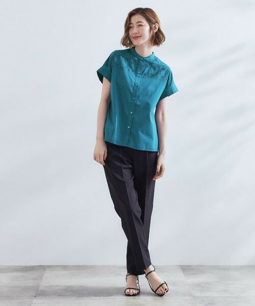 grove / グローブ シャツ・ブラウス | 涼やかさと上品さを兼ね備えた　レースシャツブラウス | 詳細10