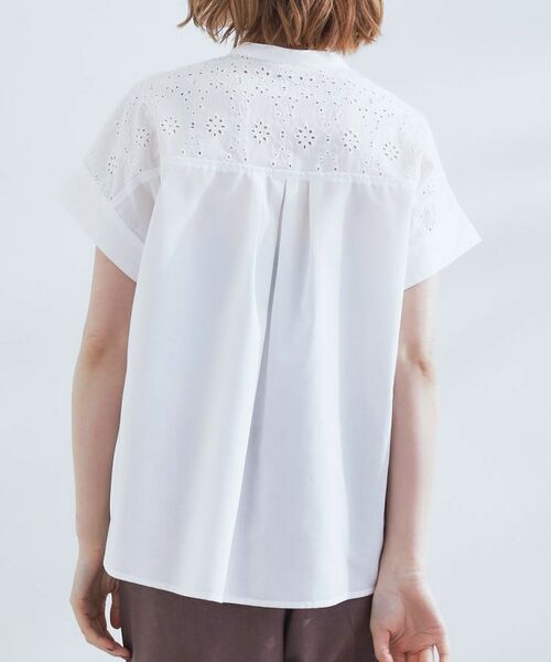 grove / グローブ シャツ・ブラウス | 涼やかさと上品さを兼ね備えた　レースシャツブラウス | 詳細15