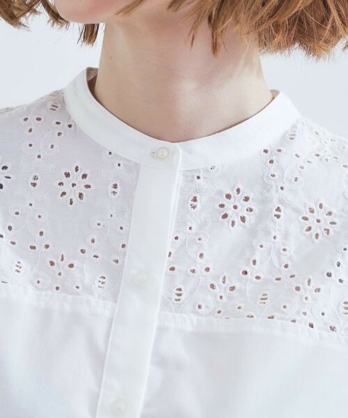 grove / グローブ シャツ・ブラウス | 涼やかさと上品さを兼ね備えた　レースシャツブラウス | 詳細16