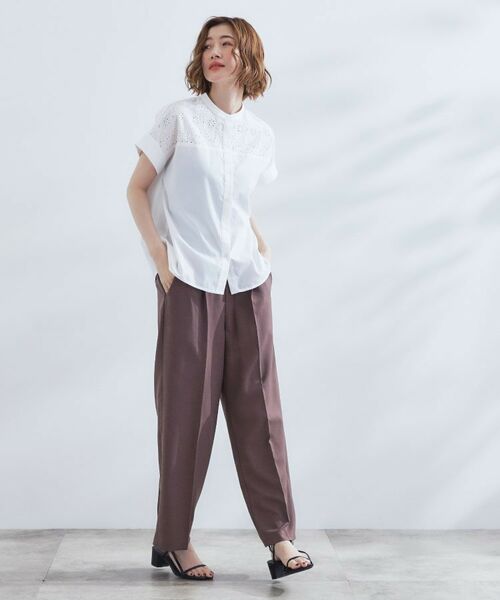 grove / グローブ シャツ・ブラウス | 涼やかさと上品さを兼ね備えた　レースシャツブラウス | 詳細3