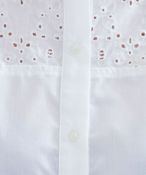 grove / グローブ シャツ・ブラウス | 涼やかさと上品さを兼ね備えた　レースシャツブラウス | 詳細4