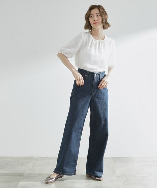 grove / グローブ シャツ・ブラウス | 【2点SET/お洒落見え/体型カバー】ツイード調キャミ×ブラウスセット | 詳細13