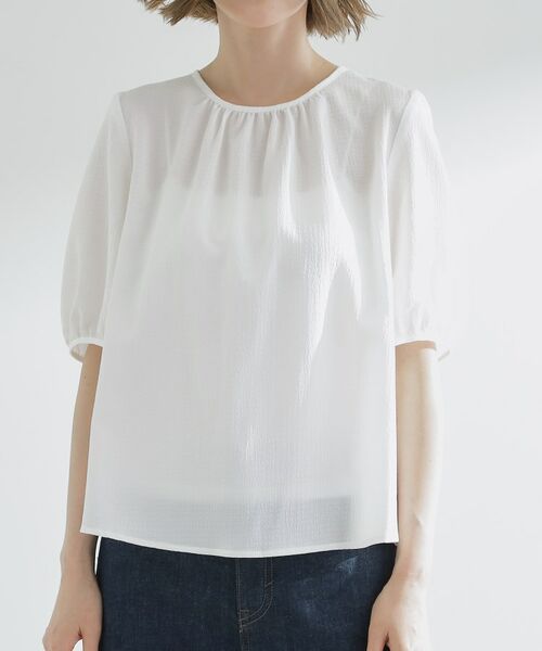 grove / グローブ シャツ・ブラウス | 【2点SET/お洒落見え/体型カバー】ツイード調キャミ×ブラウスセット | 詳細23