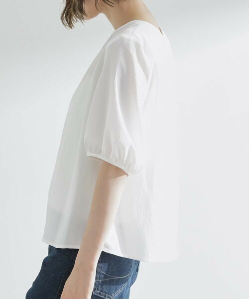 grove / グローブ シャツ・ブラウス | 【2点SET/お洒落見え/体型カバー】ツイード調キャミ×ブラウスセット | 詳細24